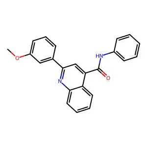2-(3-methoxyphenyl)-N-phenylquinoline-4-carboxamide structure