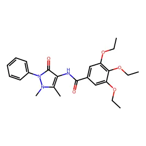 N-(1,5-dimethyl-3-oxo-2-phenyl-2,3-dihydro-1H-pyrazol-4-yl)-3,4,5-triethoxybenzamide structure