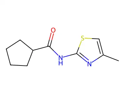 N-(4-methyl-1,3-thiazol-2-yl)cyclopentanecarboxamide structure
