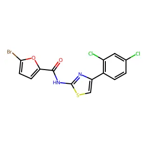 5-bromo-N-[4-(2,4-dichlorophenyl)-1,3-thiazol-2-yl]furan-2-carboxamide structure