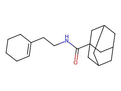 N-[2-(cyclohexen-1-yl)ethyl]adamantane-1-carboxamide structure