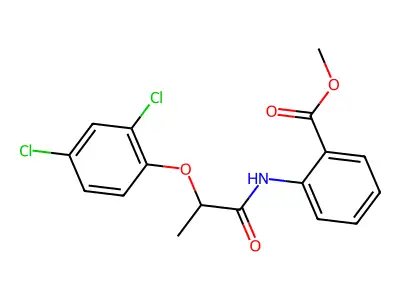 Methyl 2-{[2-(2,4-dichlorophenoxy)propanoyl]amino}benzoate structure