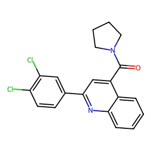 [2-(3,4-Dichlorophenyl)quinolin-4-yl]-pyrrolidin-1-ylmethanone structure