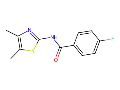 N-(4,5-dimethyl-1,3-thiazol-2-yl)-4-fluorobenzamide structure