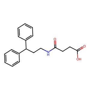 4-(3,3-Diphenylpropylamino)-4-oxobutanoic acid structure