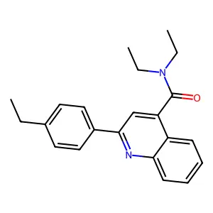 N,N-diethyl-2-(4-ethylphenyl)quinoline-4-carboxamide structure