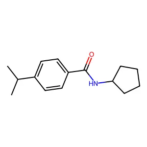 N-cyclopentyl-4-(propan-2-yl)benzamide structure