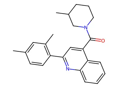[2-(2,4-Dimethylphenyl)quinolin-4-yl]-(3-methylpiperidin-1-yl)methanone structure