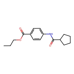 Propyl 4-(cyclopentanecarbonylamino)benzoate structure