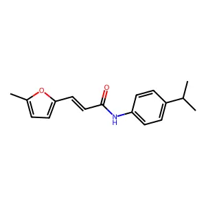 (E)-3-(5-methylfuran-2-yl)-N-(4-propan-2-ylphenyl)prop-2-enamide structure
