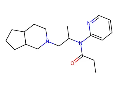 Propanamide, N-(1-methyl-2-(octahydro-2H-2-pyrindin-2-yl)ethyl)-N-2-pyridinyl- structure