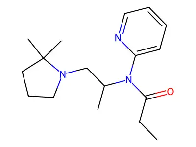 Propanamide, N-(2-(2,2-dimethyl-1-pyrrolidinyl)-1-methylethyl)-N-2-pyridinyl- structure