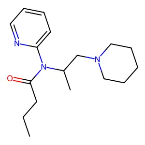 Butanamide, N-(1-methyl-2-(1-piperidinyl)ethyl)-N-2-pyridinyl- structure