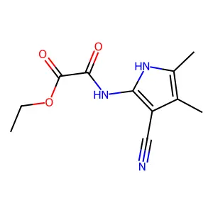 ethyl 2-[(3-cyano-4,5-dimethyl-1H-pyrrol-2-yl)amino]-2-oxoacetate structure