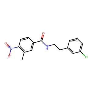 N-[2-(3-chlorophenyl)ethyl]-3-methyl-4-nitrobenzamide structure