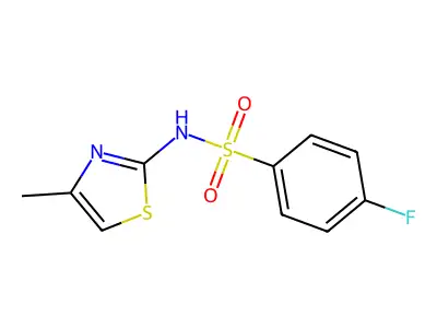 4-Fluoro-N-(4-methylthiazol-2-yl)benzenesulfonamide structure