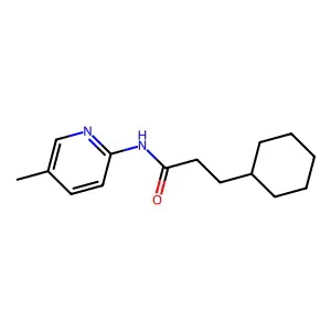 3-环己基-N-(5-甲基吡啶-2-基)丙酰胺 structure