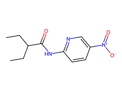 2-ethyl-N-(5-nitropyridin-2-yl)butanamide structure