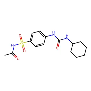 N-[4-(cyclohexylcarbamoylamino)phenyl]sulfonylacetamide structure