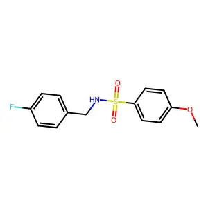 N-(4-fluorobenzyl)-4-methoxybenzenesulfonamide structure