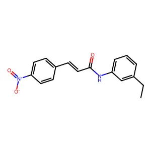 N-(3-乙基苯基)-3-(4-硝基苯基)丙烯酰胺 structure