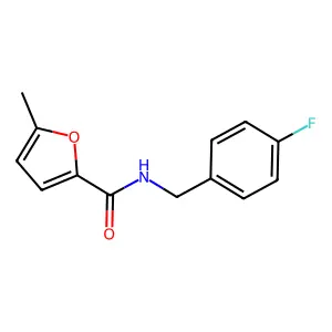 N-[(4-fluorophenyl)methyl]-5-methylfuran-2-carboxamide structure