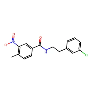 N-[2-(3-chlorophenyl)ethyl]-4-methyl-3-nitrobenzamide structure