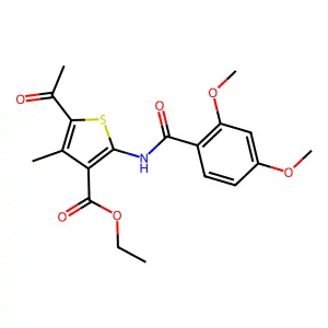 Ethyl 5-acetyl-2-[(2,4-dimethoxybenzoyl)amino]-4-methylthiophene-3-carboxylate structure