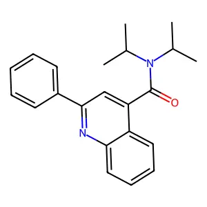 2-phenyl-N,N-di(propan-2-yl)quinoline-4-carboxamide structure