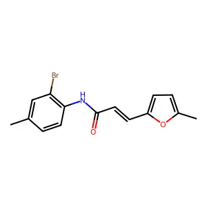 N-(2-bromo-4-methylphenyl)-3-(5-methylfuran-2-yl)prop-2-enamide structure