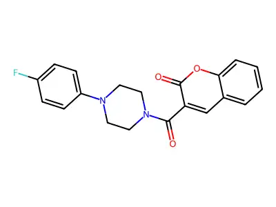 3-[4-(4-Fluorophenyl)piperazine-1-carbonyl]chromen-2-one structure