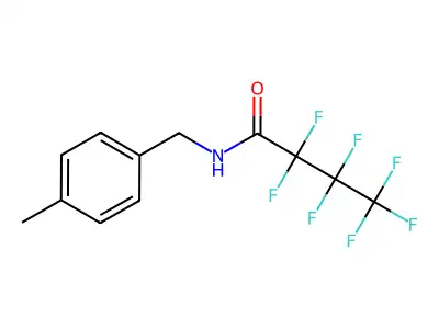 4-Methylbenzylamine, N-heptafluorobutyryl- structure