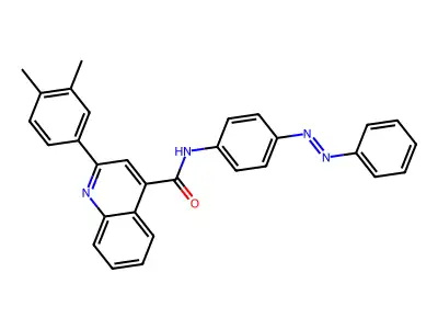 4-Quinolinecarboxamide, 2-(3,4-dimethylphenyl)-N-[4-(2-phenyldiazenyl)phenyl]- structure