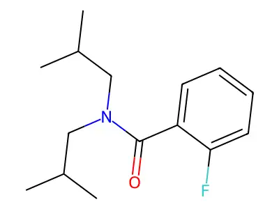 2-fluoro-N,N-bis(2-methylpropyl)benzamide structure
