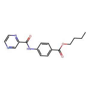Butyl 4-(pyrazine-2-carbonylamino)benzoate structure