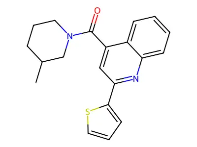 (3-Methylpiperidin-1-yl)-(2-thiophen-2-ylquinolin-4-yl)methanone structure