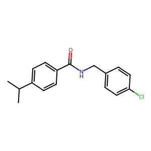 N-[(4-chlorophenyl)methyl]-4-propan-2-ylbenzamide structure