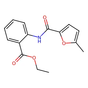 Ethyl 2-[(5-methylfuran-2-carbonyl)amino]benzoate structure