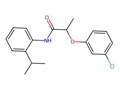2-(3-chlorophenoxy)-N-(2-propan-2-ylphenyl)propanamide structure