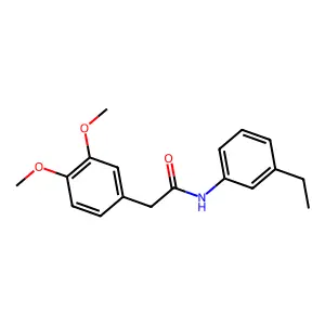 2-(3,4-dimethoxyphenyl)-N-(3-ethylphenyl)acetamide structure