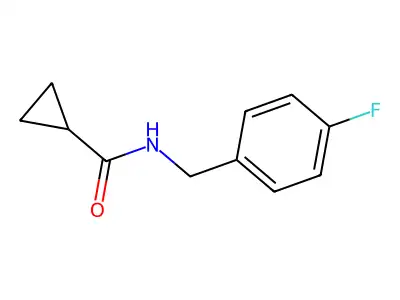 N-[(4-fluorophenyl)methyl]cyclopropanecarboxamide structure