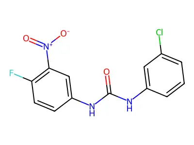 1-(3-Chlorophenyl)-3-(4-fluoro-3-nitrophenyl)urea structure
