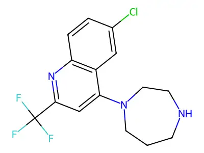 6-Chloro-4-(1,4-diazepan-1-yl)-2-(trifluoromethyl)quinoline structure