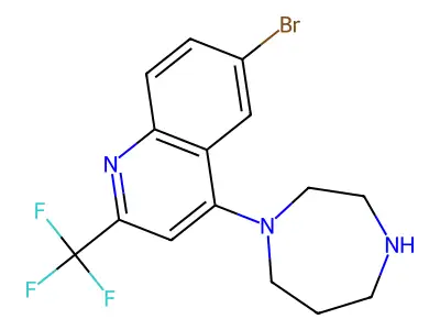 6-Bromo-4-(1,4-diazepan-1-yl)-2-(trifluoromethyl)quinoline structure