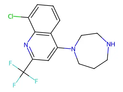 1-[8-Chloro-2-(trifluoromethyl)quinol-4-yl]homopiperazine structure