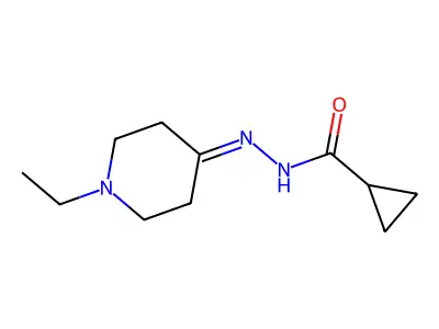 N'-(1-Ethyl-4-piperidinylidene)cyclopropanecarbohydrazide structure