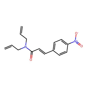 (E)-3-(4-nitrophenyl)-N,N-bis(prop-2-enyl)prop-2-enamide structure