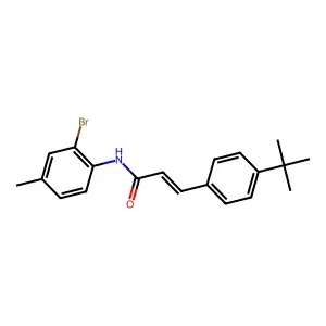 (E)-N-(2-bromo-4-methylphenyl)-3-(4-tert-butylphenyl)prop-2-enamide structure
