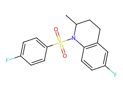 6-Fluoro-1-[(4-fluorophenyl)sulfonyl]-2-methyl-1,2,3,4-tetrahydroquinoline structure