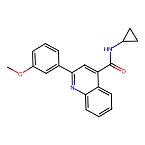 N-cyclopropyl-2-(3-methoxyphenyl)quinoline-4-carboxamide structure